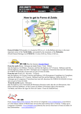 How to get to Forno di Zoldo