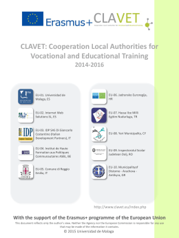 CLAVET: Cooperation Local Authorities for Vocational and