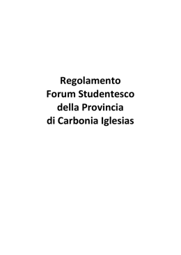regolamento forum studentesco