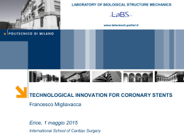 TECHNOLOGICAL INNOVATION FOR CORONARY STENTS