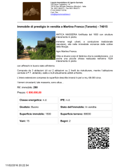 Immobile di prestigio in vendita a Martina Franca (Taranto)