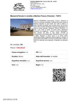 Masseria/Tenuta in vendita a Martina Franca (Taranto)
