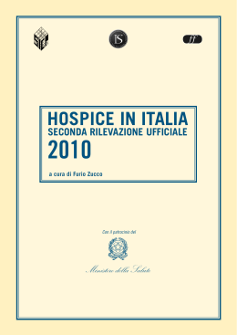Hospice in Italia - seconda rilavazione ufficiale - 2010
