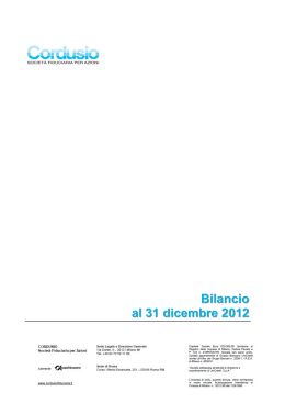 Bilancio al 31 dicembre 2012 - Cordusio Società Fiduciaria