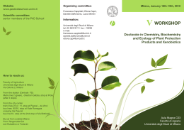 Doctorate in Chemistry, Biochemistry and Ecology of Plant