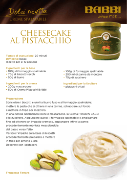 Cheesecake al Pistacchio - Francesca Ferrara