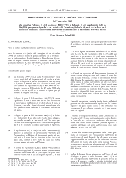 Regolamento di esecuzione (UE) n. 1036/2012 della Commissione