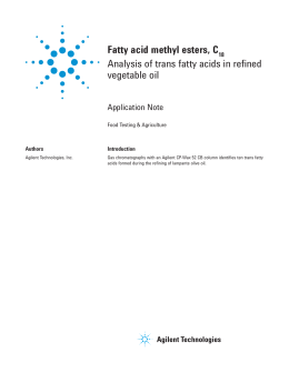 Fatty acid methyl esters, C Analysis of trans fatty acids in refined