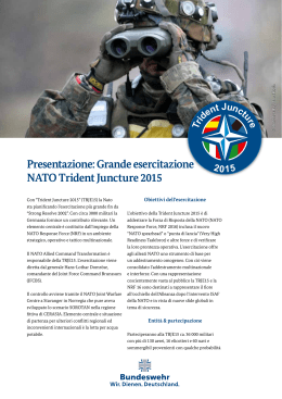 Presentazione: Grande esercitazione NATO Trident