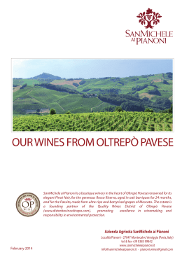 OUR WINES FROM OLTREPÒ PAVESE