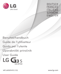 Benutzerhandbuch Guide de l`utilisateur Guida per l