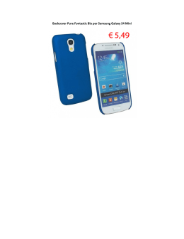 Backcover Pure Fontastic Blu per Samsung Galaxy S4 Mini
