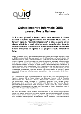 Incontro Informale QUID presso Poste Italiane - QUID