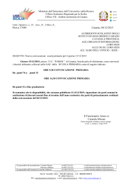 Prot.n.17440 Catania, 04/12/2015 Il Funzionario Amm.vo Carmela
