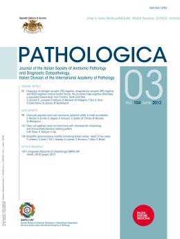 Venerdì, 29 giugno 2012 - Journal of the Italian Society of Anatomic