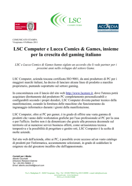 LSC Computer e Lucca Comics & Games