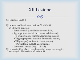 Materiali laboratorio di latino 0 XII lezione (pdf, it, 122 KB, 1/23/15)