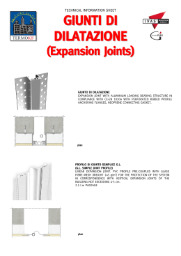 GIUNTI DI DILATAZIONE (Expansion Joints)