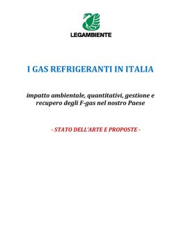 dossier "I gas refrigeranti in Italia"