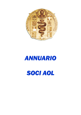 ANNUARIO SOCI AOL - Associazione Orafa Lombarda