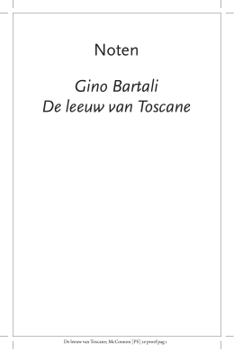 Noten Gino Bartali De leeuw van Toscane