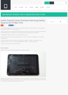 Guida Tutorial Come Smontare Samsung Galaxy Note 8.9 GT
