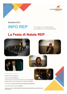 Info Rep Natale 2013 - Reseau Entreprendre Piemonte