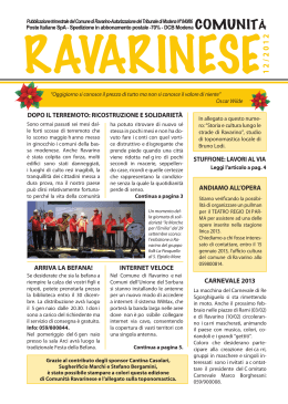 Dicembre 2012 - Comune di Ravarino