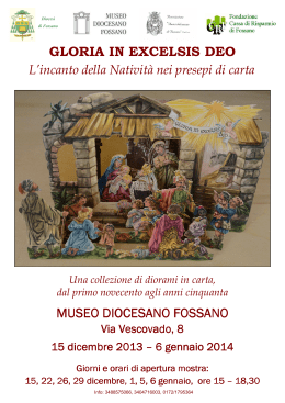 GLORIA IN EXCELSIS DEO MUSEO DIOCESANO FOSSANO
