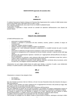 1 NUOVO STATUTO approvato 26 novembre 2011