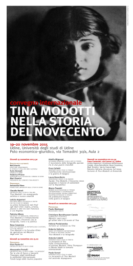 programma convegno Tina Modotti