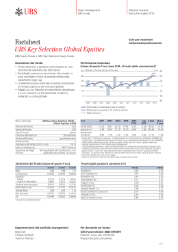 Factsheet UBS Key Selection Global Equities