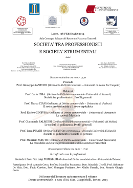 LOCANDINA ( 199 Kb) - ordine avvocati di Lecce