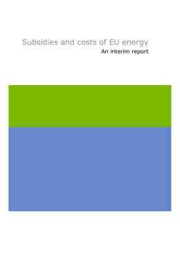 Lo studio "Subsidies and costs of EU energy"