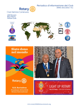 N. 1 - 2 Luglio 2015 - Rotary Club Dalmine Centenario