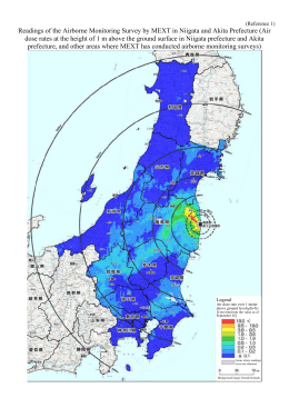 Readings of the Airborne Monitoring Survey by MEXT in Niigata and