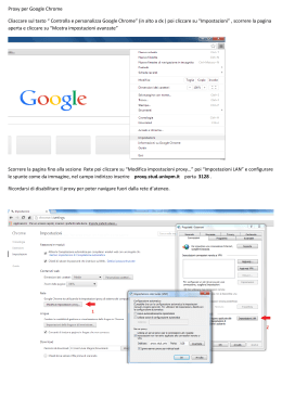 Proxy per Google Chrome Cliaccare sul tasto “ Controlla e
