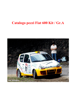 Catalogo pezzi Fiat 600 Kit / Gr.A