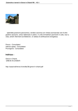 Coloniche e terreni in Greve in Chianti Rif. : VC-1
