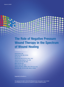The Role of Negative Pressure Wound Therapy in the Spectrum of