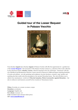 Guided tour of the Loeser Bequest in Palazzo Vecchio