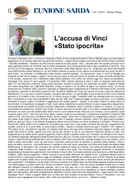 L`accusa di Vinci «Stato ipocrita»