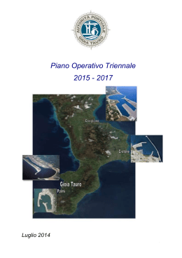 Piano Operativo Triennale 2015 - 2017