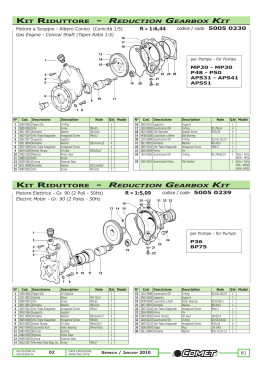 reduction gearbox kit r = 1:5,09