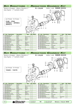 reduction gearbox kit r = 1:6,44