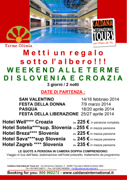 terme hotel Sava - Caldana International Tours S.r.l.