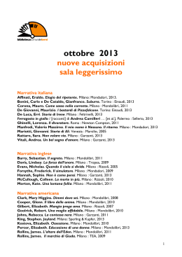 Novità ottobre 2013 - Biblioteca Comunale di Terni
