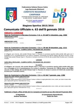 cu 63 2015-2016 - Comitato Regionale Campania