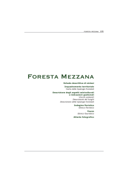 La foresta Mezzana (schede descrittive, flora e fauna)