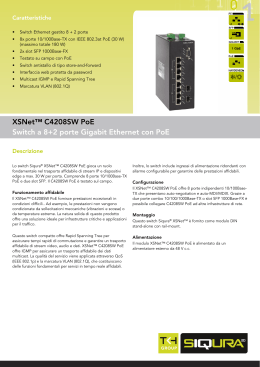XSNet™ C4208SW PoE Switch a 8+2 porte Gigabit Ethernet con PoE